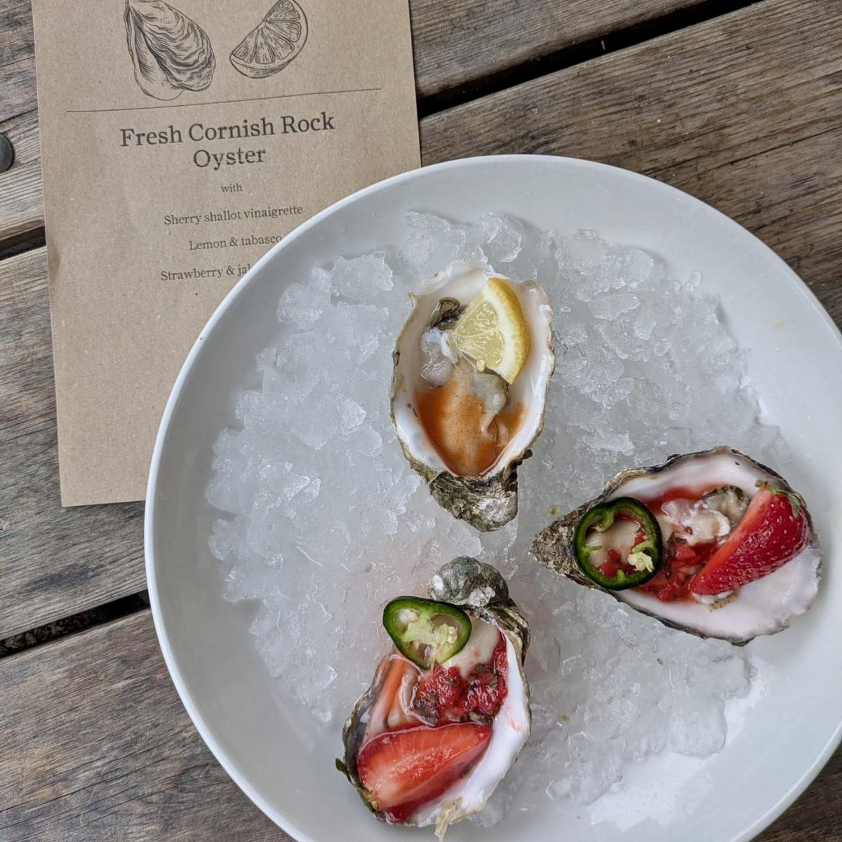 Fresh Cornish oysters at the Broadfield Ale house the last Friday of the month in the tap room.