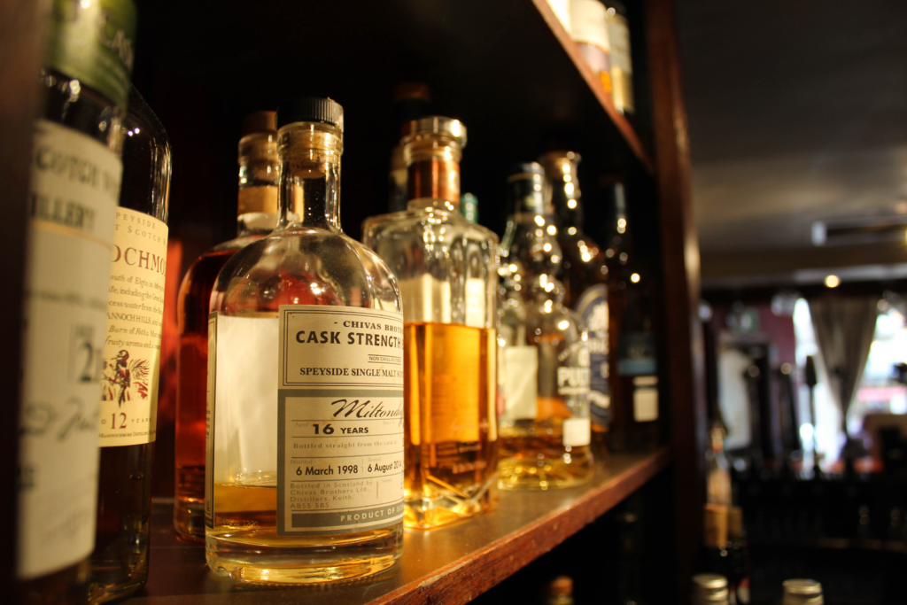 The Broadfield Ale House's whisky selection